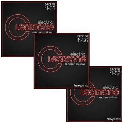 Cleartone Guitar Strings Electric 3 Pack Monster Drop D 11-56