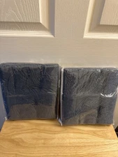 New The Company Store Hillcrest Matelasse Steel Blue 100% Cotton Standard Shams