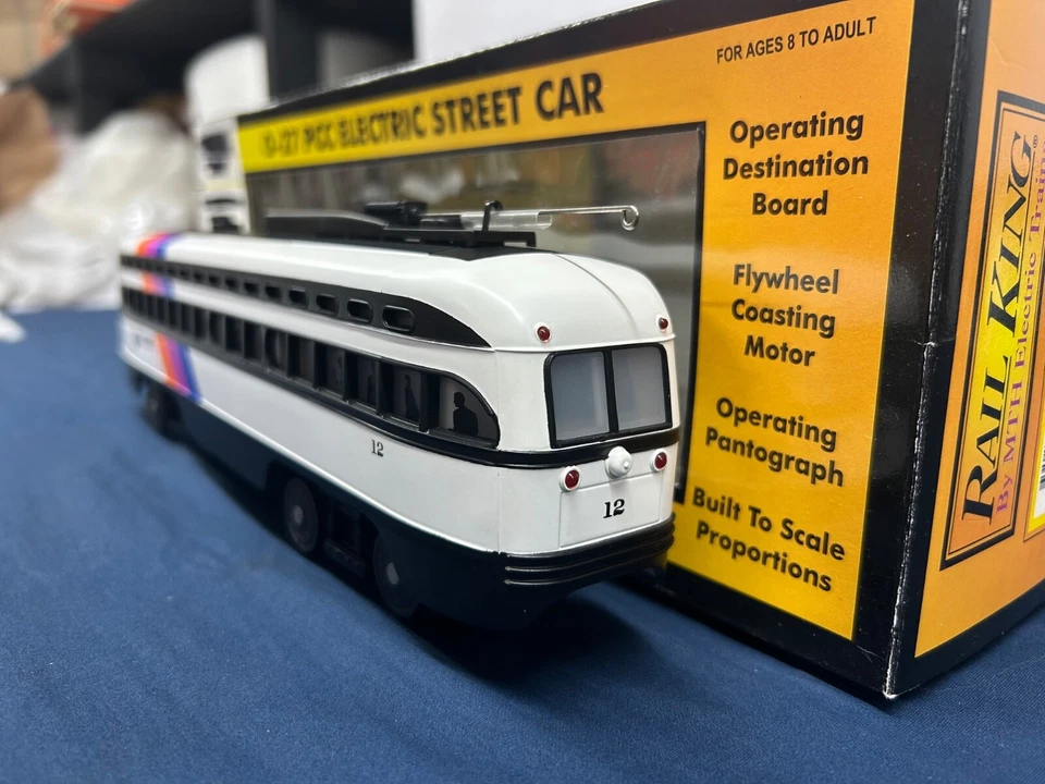 Coche de calle eléctrico PCC Mth New Jersey Transit #12 con sonido loco 30-2524-0 Foto 3 de 4