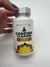 Pure Peak Candida Cleanse Gut & Colon Support 60 Capsules Men & Women Exp 12/26