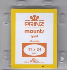 Prinz Stamp Mounts 41x24 mm Clear Archival Holders 40 Long Term High Quality