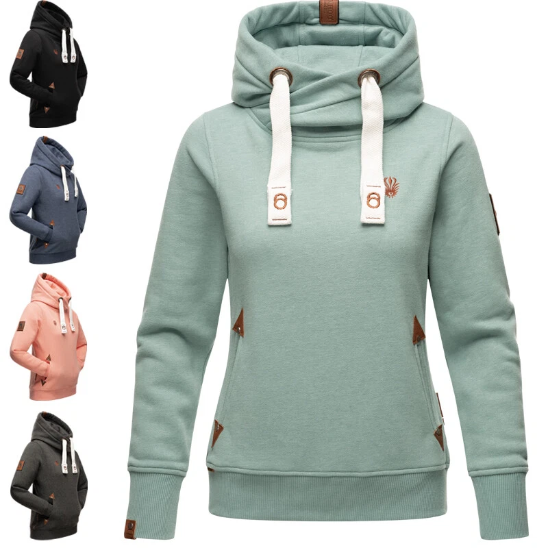 Navahoo Damen Sweatshirt Kapuzenpullover Kapuze Hoodie Pulli Warm Sweat Namikaa