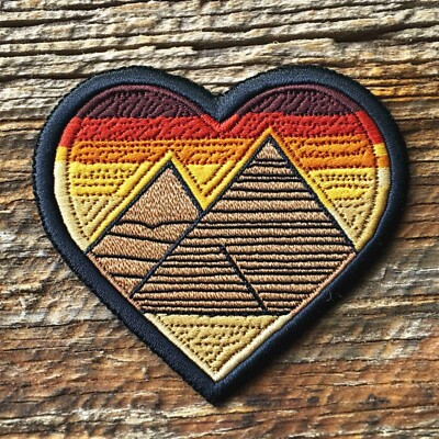 #ad #ad Heart Pyramids Patch Iron on Applique Clothes Vest Egyptian Egypt DIY Project $24.95