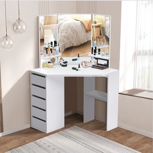 small mirrored dressing table