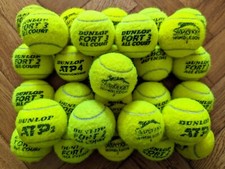 30 Used Tennis Balls - Mixed Brands - Great for Practice, Cricket  or Dog Toys