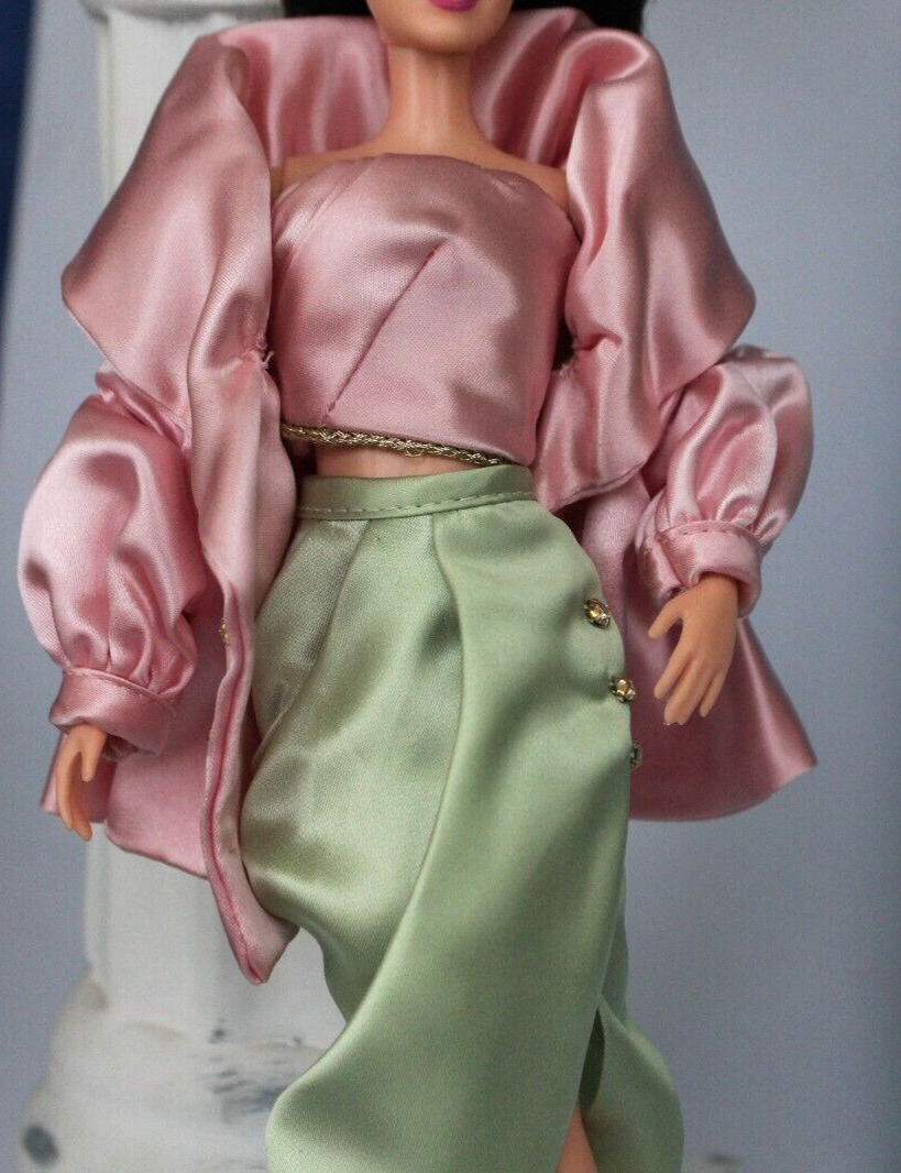 pink silky top