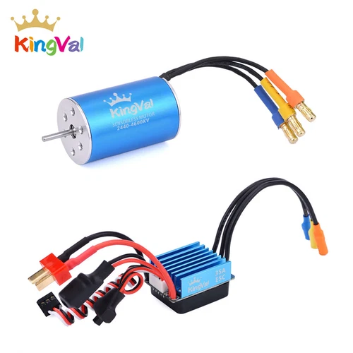 US STOCK KingVal 2440 Brushless Motor + 35A Brushless ESC for 1/16 1/18 RC Car
