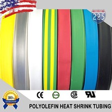 ALL SIZES & COLORS 25 - 100 FT Polyolefin 2:1 Heat Shrink Tubing Sleeving US LOT