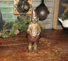 Antique Vtg A C Williams Dime Store Cast Iron Circus Clown Still Penny Bank 