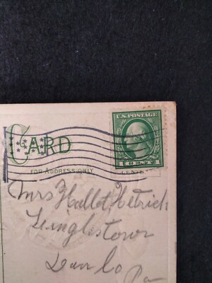 George Washington One Cent USPS Stamp 1914 Green Rare Valentine  display picture 1