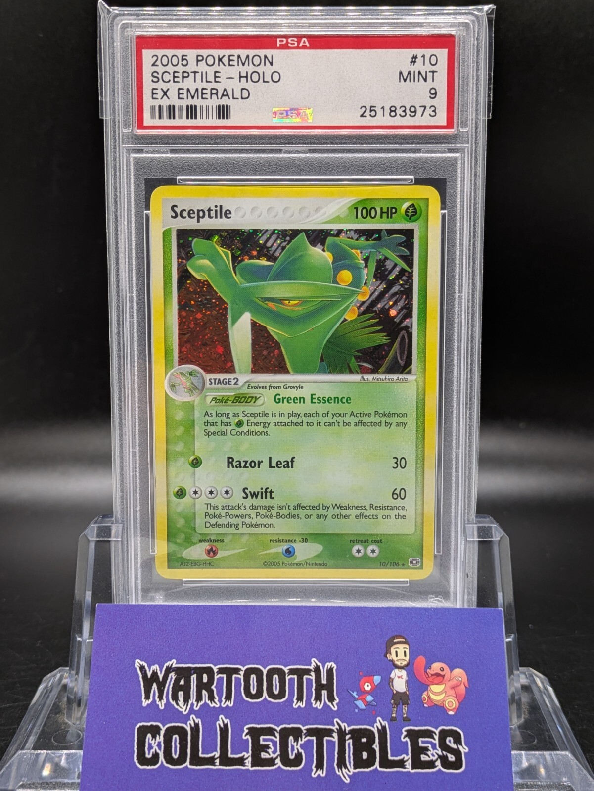 POKEMON card PSA 9 MINT 2005 ex Emerald Sceptile 10/106 Holo Rare