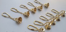 Antique Nautical Vintage Brass Bell KeyChain Keyring Lot of 10 pcs