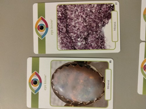 Eye Know LOTTO (6) gemme e minerali💍 TRIVIA IMAGE carte iconiche strane spedizione gratuita - Foto 4 di 4