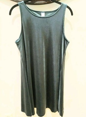 old navy green velvet dress