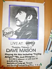 Aspen 1993 Colorado Vintage Poster Dave Mason at Double Diamond Club KSPN Radio