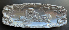 Arthur Court Bunny Rabbit Tray Platter Trinket 15" Long Spring Easter Vtg 1994
