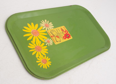 Lot 12 Tif Han-d Trays Vintage 1960s Daisy Serving Pan (G4L) Green Flower Power
