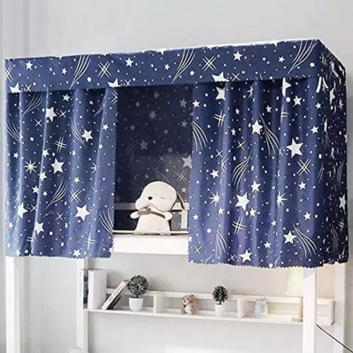 Bunk Bed Privacy Cloth Curtain Blackout Mosquito Net Sleeper Low Loft Bed Canopy - Picture 1 of 31