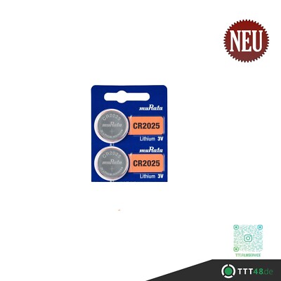 2 x Batterien MuRata eh. SONY CR2025 DL2025, 160 mAh Lithium