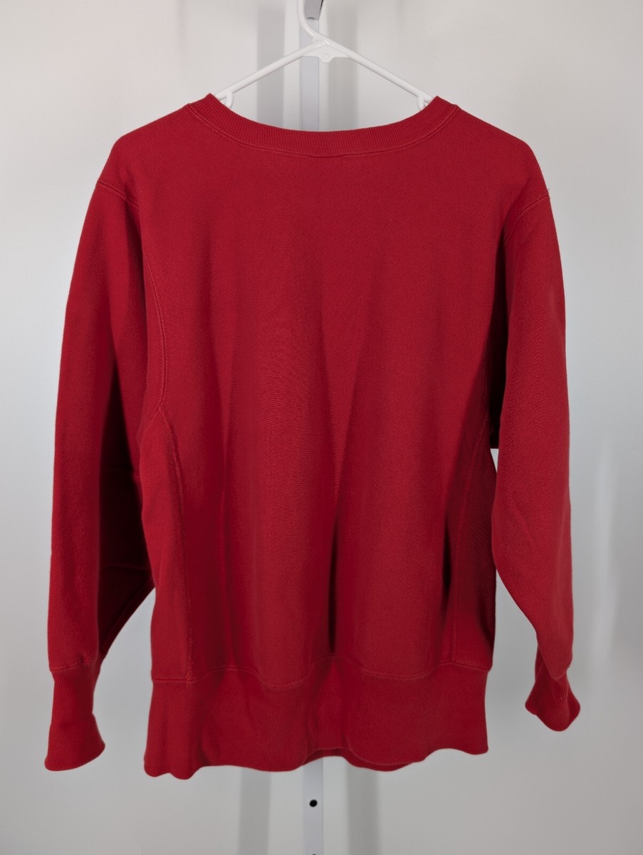 80s Champion REVERSE WEAVE red XL USA製 Champion Reverse Weave Vintage 80s Red Raglan Sweatshirt M