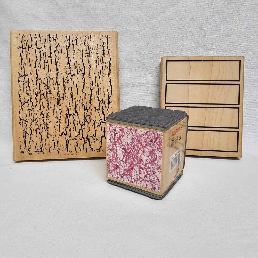 Patterns Rubber Stamps - Crackle - Block Group - Square - Stampendous - Stamp It