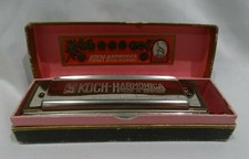 VINTAGE KOCH CHROMATIC 10 HOLE HARMONICA - KEY OF C - WITH ORIGINAL BOX
