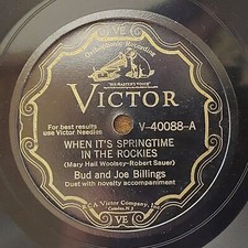 78RPM Bud & Joe Billings 