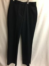 Classiques Entier Ladies Cotton Pants Size 2 Front Zip No Pockets Black A123ss