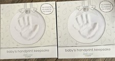 2 Pack Little Pear Baby's HandPrint Keepsake Ornament New