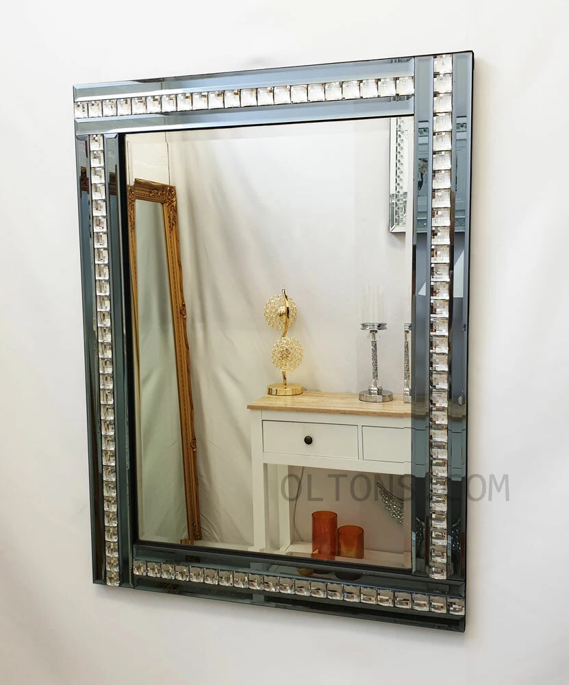 TEHOME Medizinschrank Mit Spiegel – 40,6 X 61 Cm, Schwarz, Mit Glasböden, Magnetischer Tür, Fürs Badezimmer