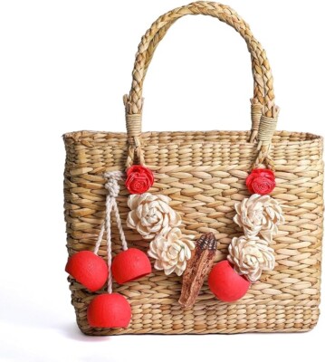 Women's Kauna Grass Linen Hobo Tote - Shoulder Bag & Handbag Purse for Ladies