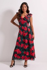 Dorothy Perkins Black Midi Dress Womens Occasion Dresses