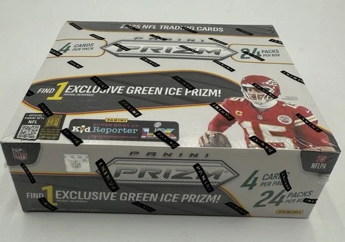 2025 Panini PRIZM Football RETAIL BOX Factory Sealed NEW! 24 Packs Green Ice