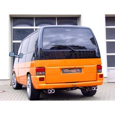 FOX Sportauspuff Anlage ab Kat je 2x90 eingerollt schräg mit Absorber VW Bus T4