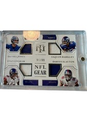 Saquon Barkley, Daniel Jones, Engram, Slayton 2020 NT Quad Jersey /99 Giants