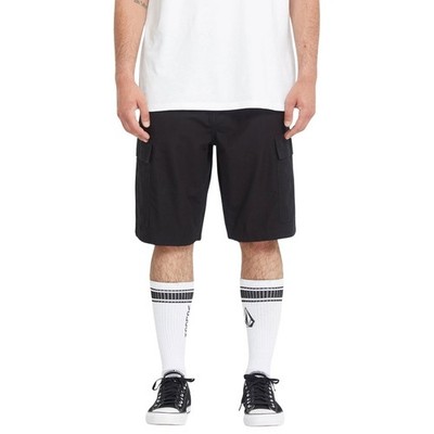 VOLCOM STRANGE TRIPPER CARGO SHORTS 22 BLACK