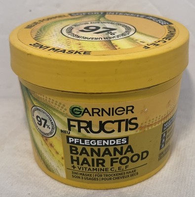 Garnier Fructis Banana Hair Food 3 In 1 Maske, 400ml Vegan