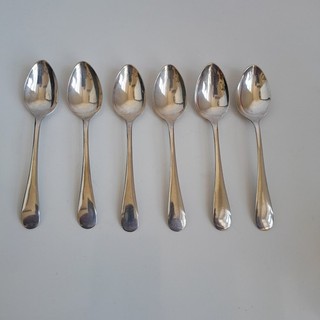 Solid Sterling Silver Tea Spoon Set of 6 69g Hallmarked