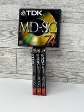 TDK Mini Disc Recoradable MD, MD-SG 74, LOT OF 4
