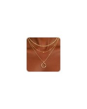 VRIUA Layered Gold Necklaces for Women Three Size, Circle