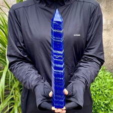 2.44LB Large Natural Lapis lazuli quartz crystal obelisk point wand aura healin