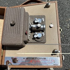 Vintage Keystone Sixty 8 mm Film Projector Case Tested/Working Good Bulb Clean