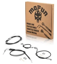 Mofun ABS Upper Hydraulic Front Brake Line & Throttle and Idle Cable Kit & Clutc