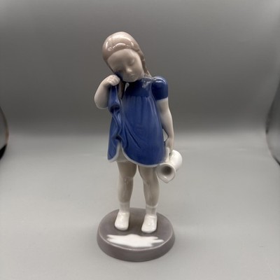 Bing & Grondahl Girl CRYING OVER SPILT MILK Porcelain Figurine 2246 Denmark 7''