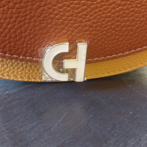 NEU! Cole Haan Evie Leder Satteltasche & Staubbeutel in Cuoio, Biscuit & Elfenbein 298 $ - Bild 3 von 12