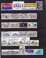 France année complète 1989 postes 2560/2614 oblitérés TB cote 44