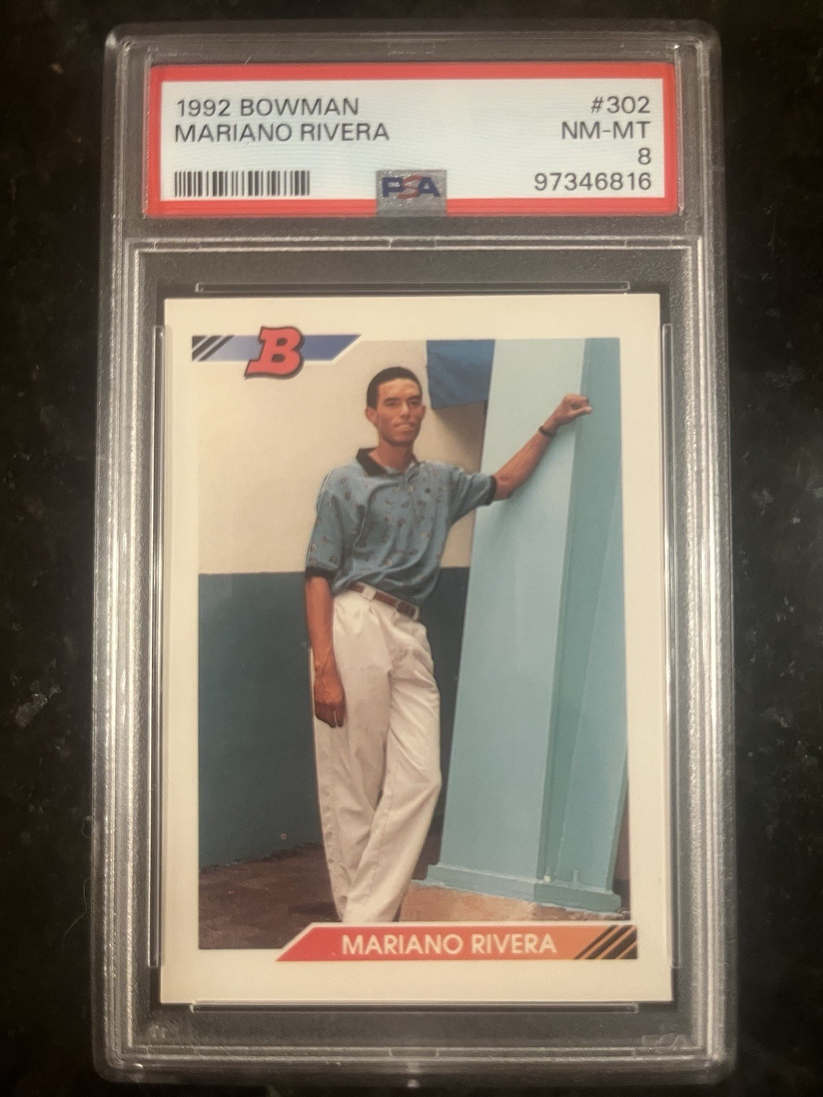 1992 Bowman Mariano Rivera #302 (RC) PSA 8 NY Yankees HOF!!! Rookie Card