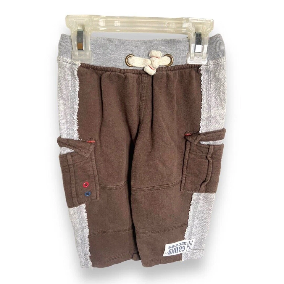 Conjunto Naartjie Niños Talla 18-24 Mo Marrón Gris Rayas Camisa Pantalones Gruesos En Capas Foto 3 de 4