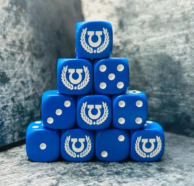 Ultra-Marines, individuell inspirierte Würfel, ideal für Tabletop-Spiele