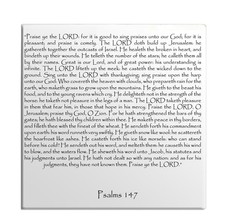 Fridge Magnet Psalms Chapter 147 English TEHILLIM Old Testament Holy Bible Torah